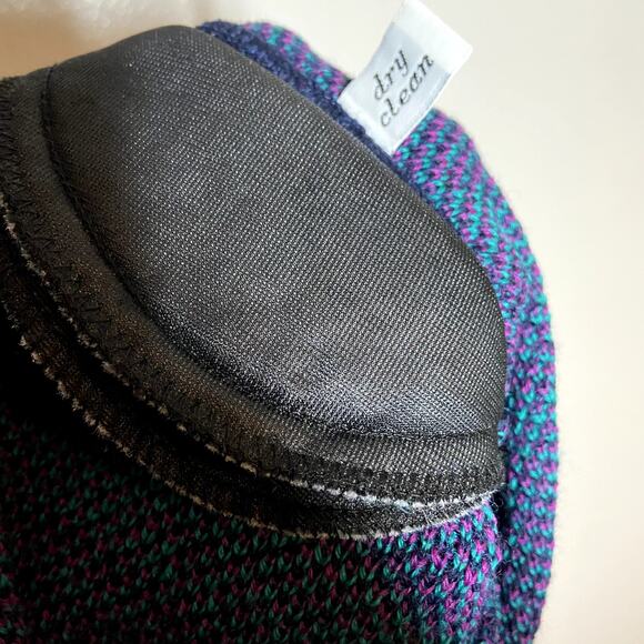 Vintage Pendleton Cardigan 100% Virgin Wool Double Breasted '50s Plaid Purple M - Picture 4 of 5